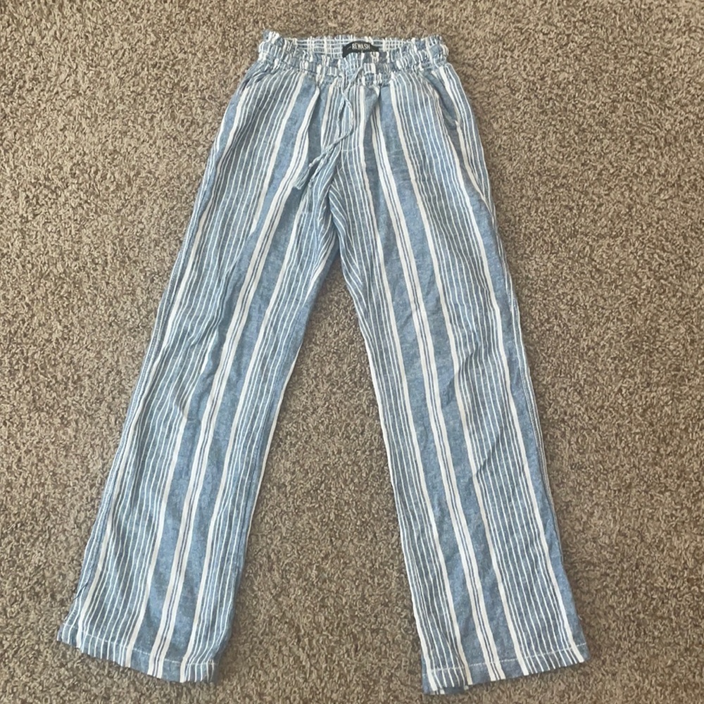 Rewash, small, blue and white striped pants